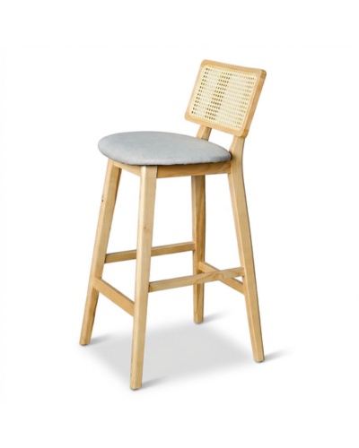 Ghế quầy bar khung gỗ ASH tựa lưng lưới mây đan: SG - 3012 - $hienthicat